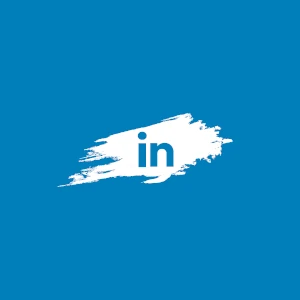 Logo Linkedin sur fond bleu
