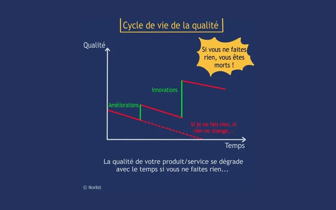 Infographie Cycle de vie de la qualité par Thierry P. Gaillard